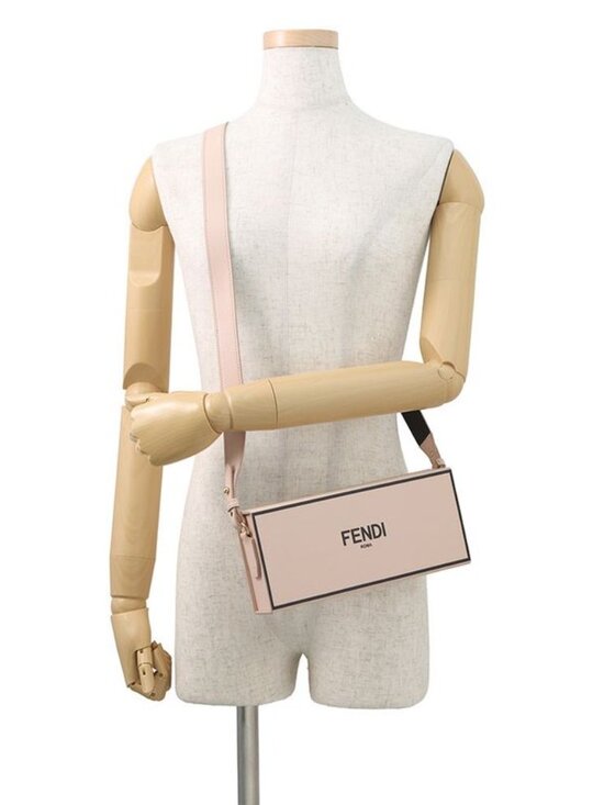 Fendi Shoulder Bag Box Oriental Logo Leather 2-Way - Picture 4 of 10